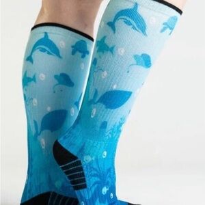 Viasox Women's Aqua Marine Life EasyStretch Diabetic Socks Size Medium